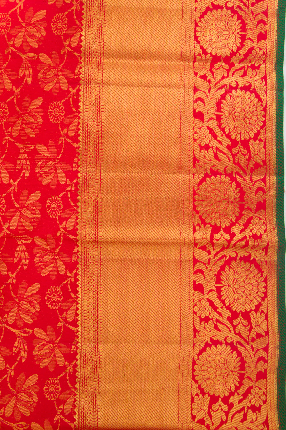 Taranga Kanchi Silk Jaal Red Saree