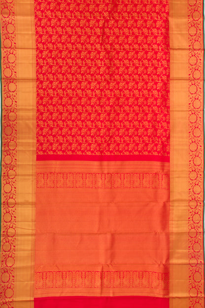 Taranga Kanchi Silk Jaal Red Saree