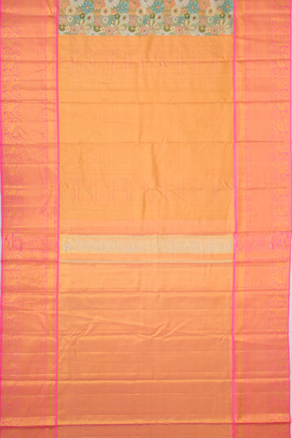 Kanchipuram Silk Tissue Brocade Blue Saree