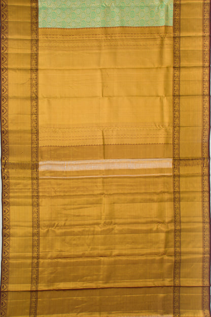 Taranga Kanchi Silk Tissue Brocade Green Saree