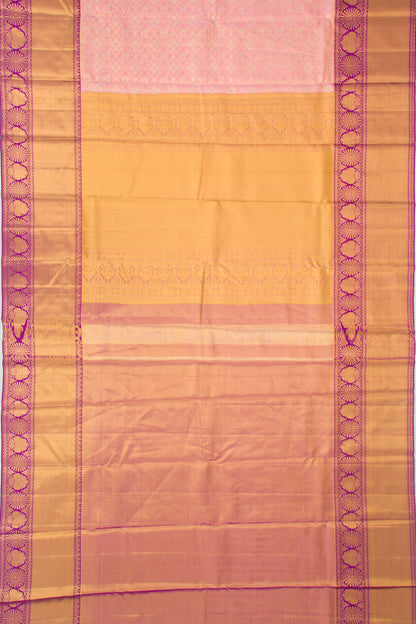 Taranga Kanchi Silk Tissue Jaal And Butta Pink Saree
