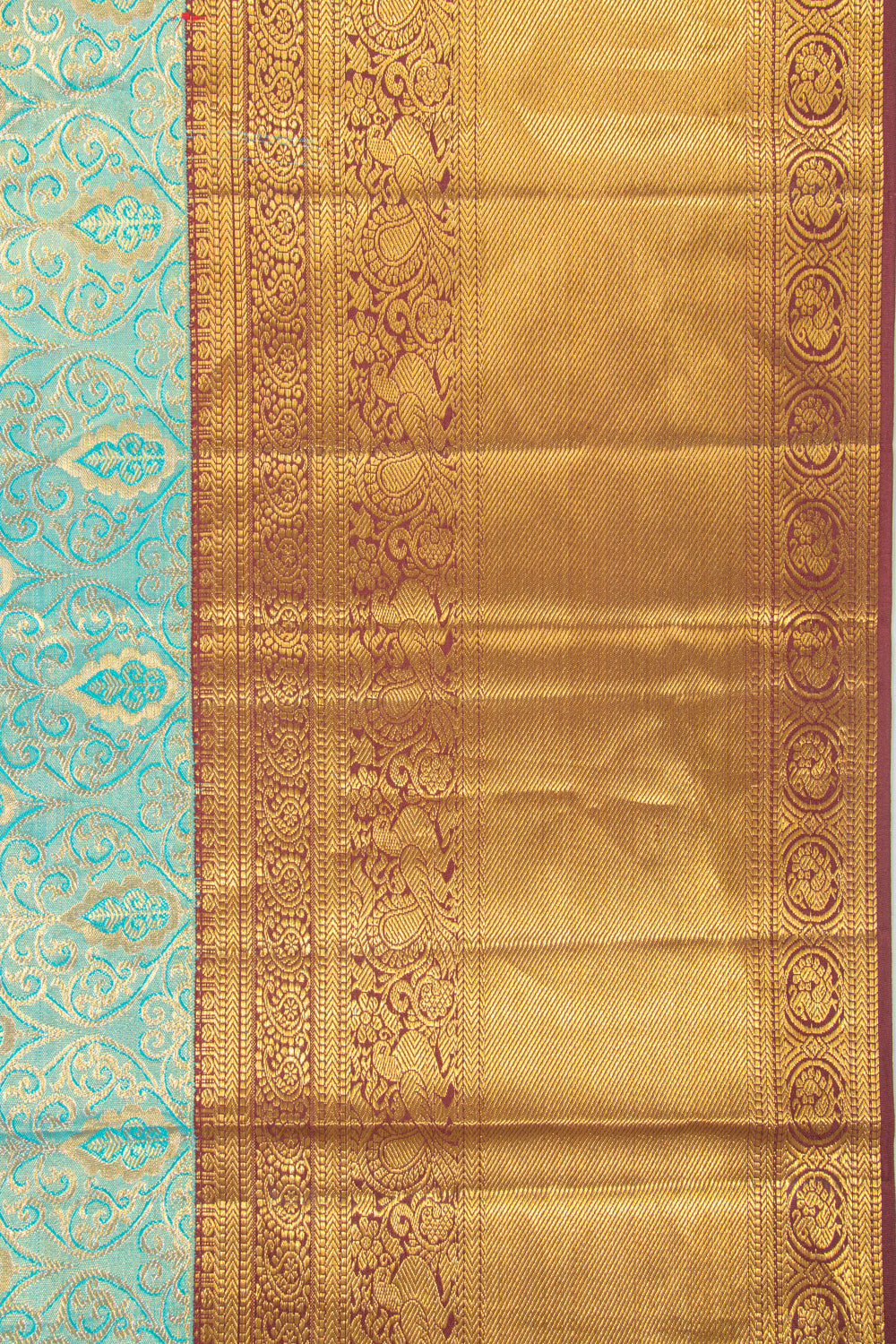 Taranga Kanchi Silk Tissue Brocade Blue Saree