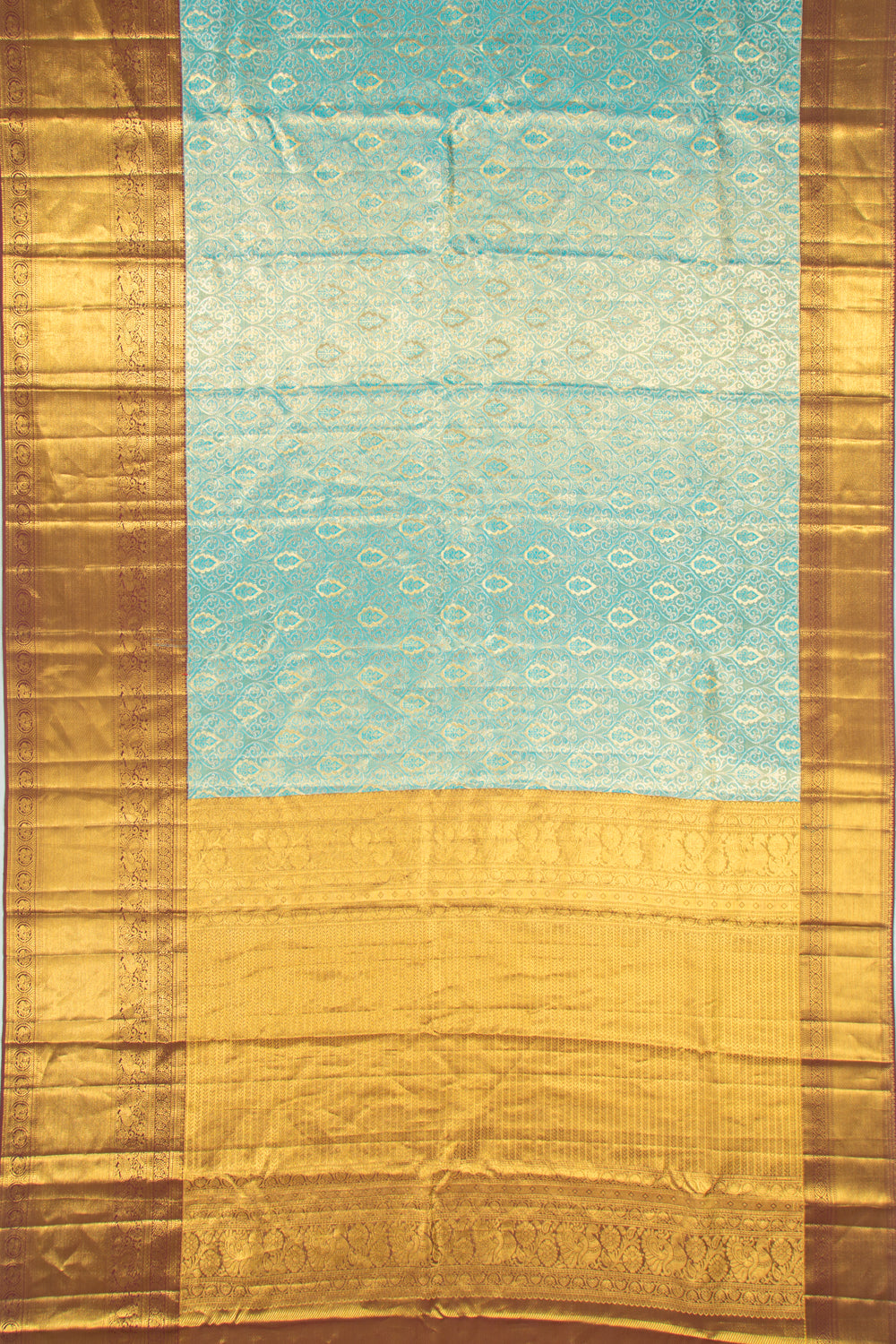 Taranga Kanchi Silk Tissue Brocade Blue Saree