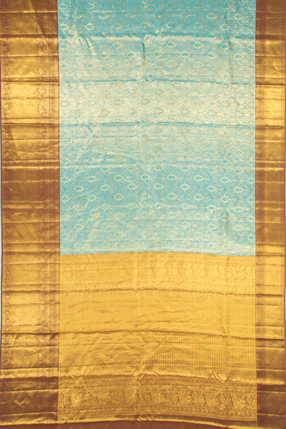 Taranga Kanchi Silk Tissue Brocade Blue Saree