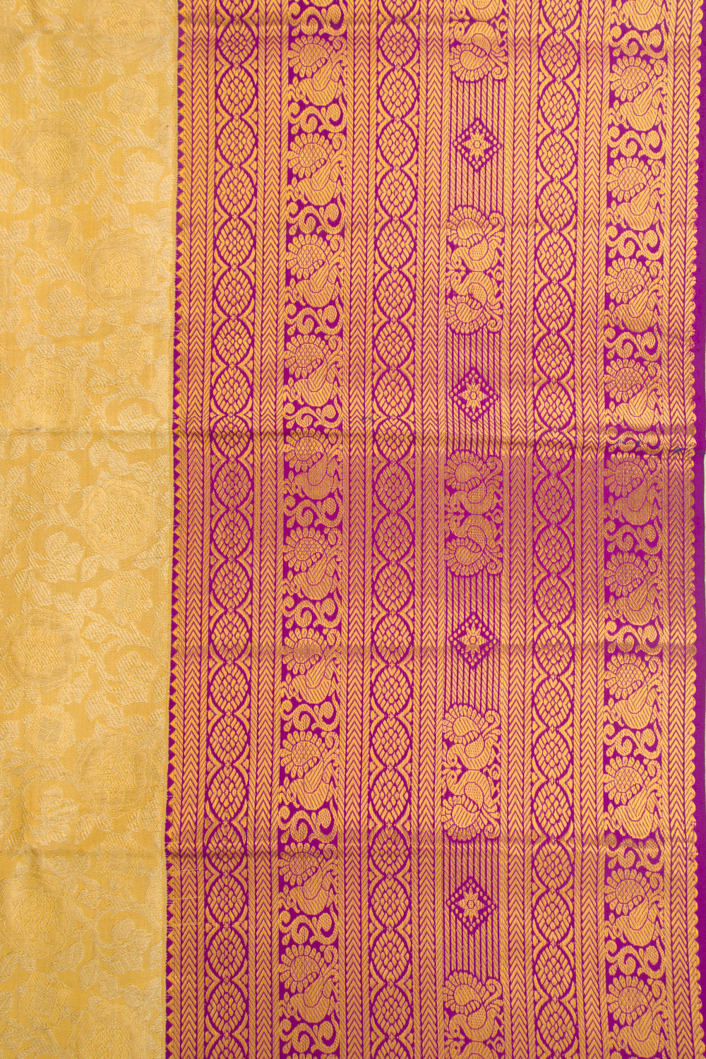 Taranga Kanchi Silk Tissue Jaal Gold Saree