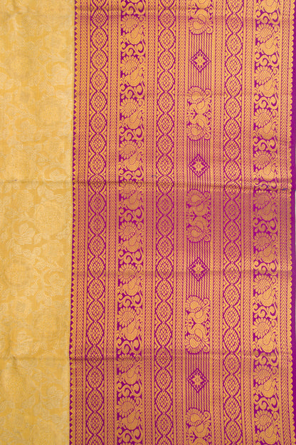 Taranga Kanchi Silk Tissue Jaal Gold Saree