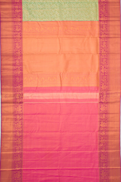 Taranga Kanchi Silk Tissue Jaal Sea Green Saree