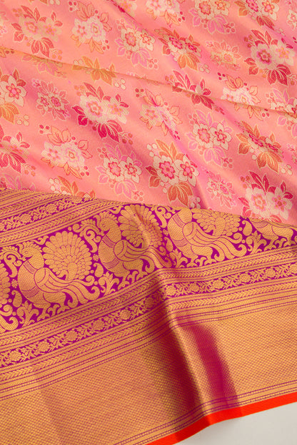 Taranga Kanchi Silk Tissue Brocade Pink Saree