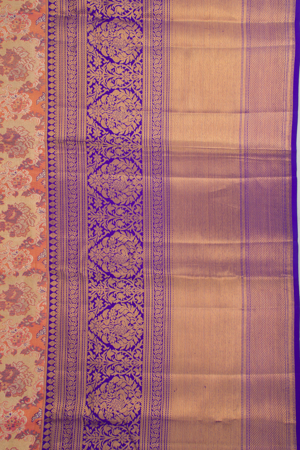 Taranga Kanchi Silk Tissue Brocade Gold Saree