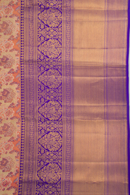 Taranga Kanchi Silk Tissue Brocade Gold Saree