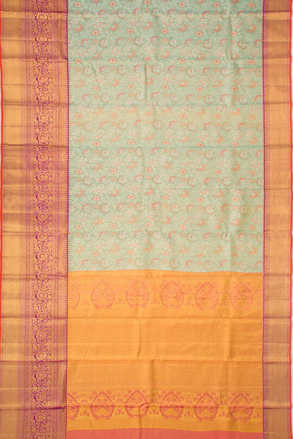 Taranga Kanchi Silk Tissue Brocade Sea Green Saree