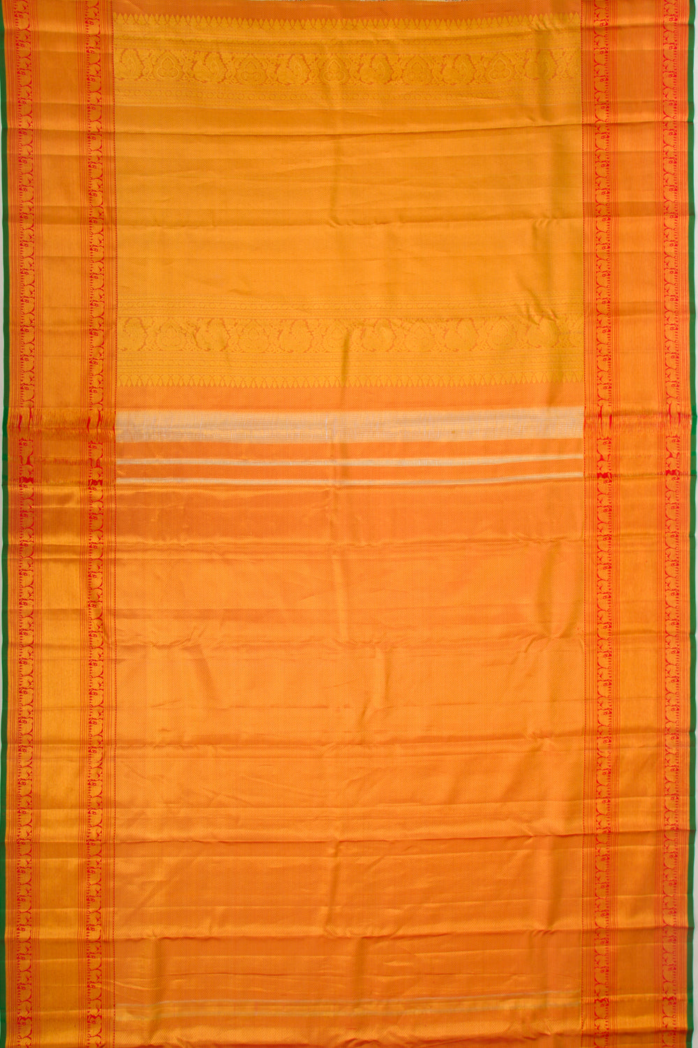 Kanchipuram Silk Tissue Brocade Gold Saree
