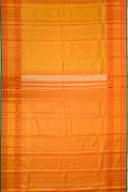 Kanchipuram Silk Tissue Brocade Gold Saree