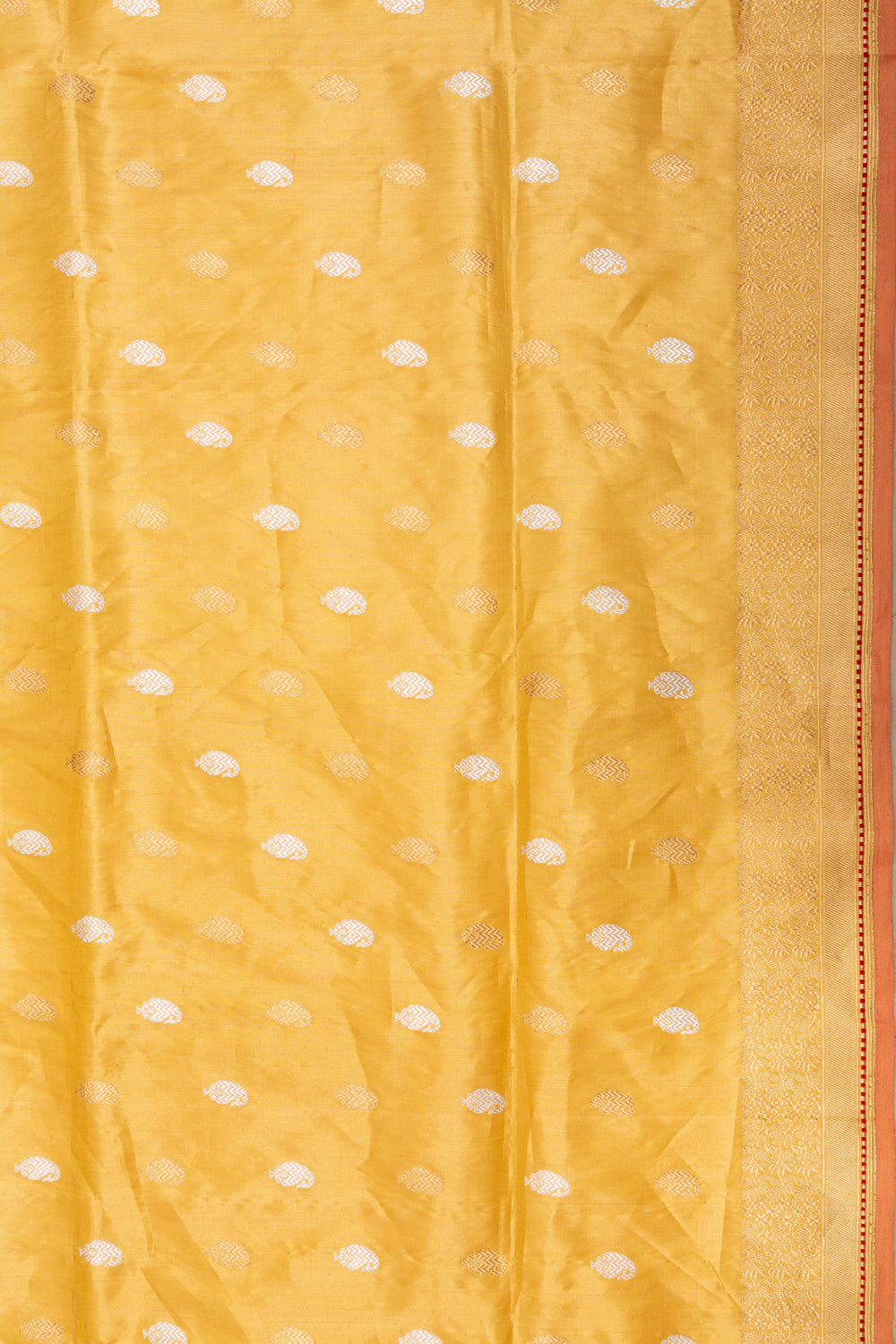 Banarasi Silk Tissue Butta Yellow Saree
