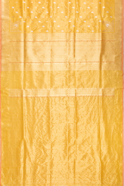 Banarasi Silk Tissue Butta Yellow Saree