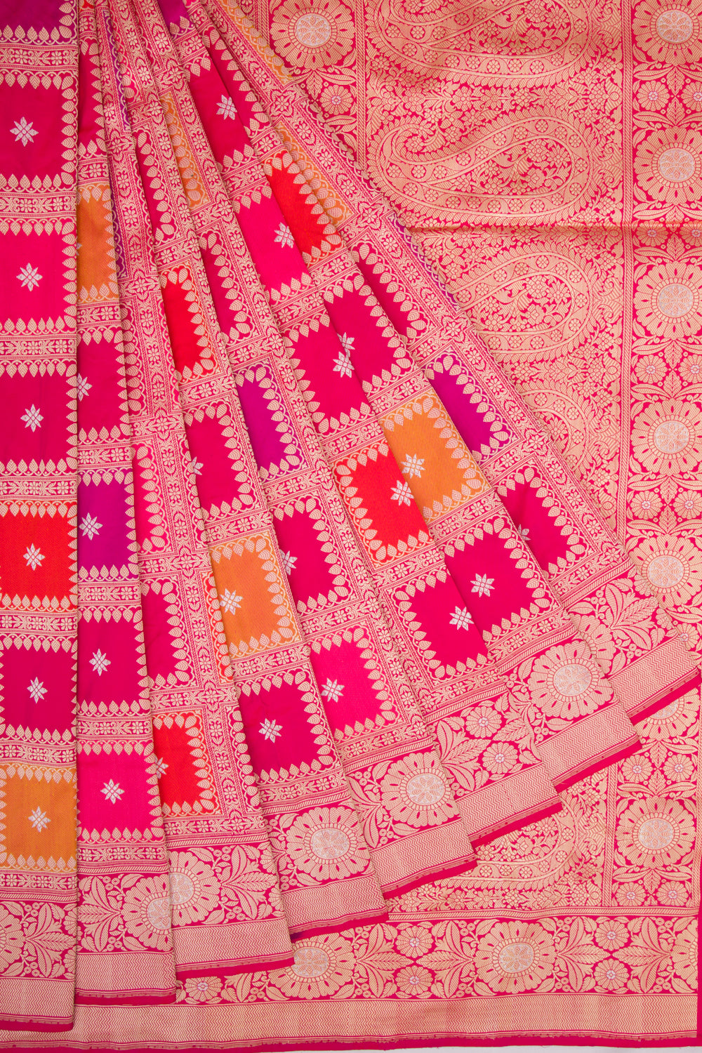 Banarasi Silk Rangkat Checks Saree