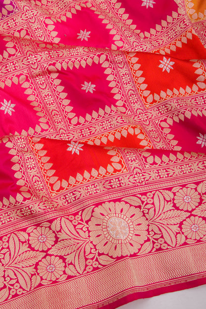 Banarasi Silk Rangkat Checks Saree