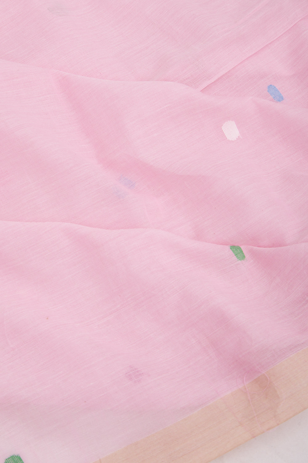 Phulia Cotton Butta Baby Pink Saree