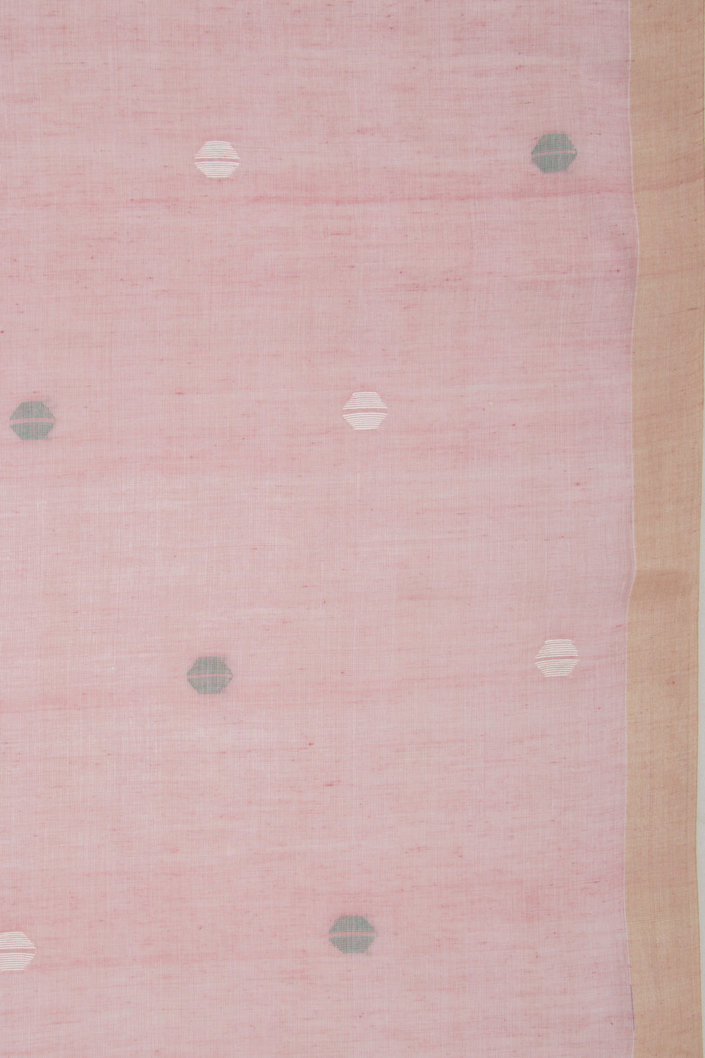 Phulia Cotton Butta Pastel Pink Saree