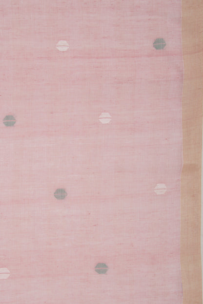 Phulia Cotton Butta Pastel Pink Saree