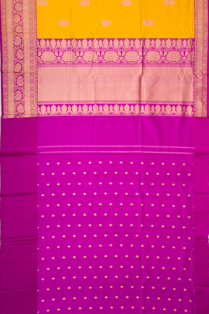 Banarasi Katan Silk Butta Yellow Saree