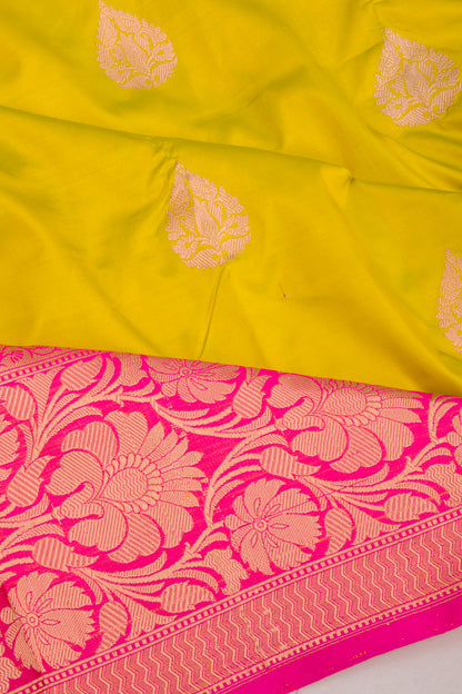 Banarasi Katan Silk Butta Green Saree