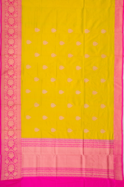 Banarasi Katan Silk Butta Green Saree