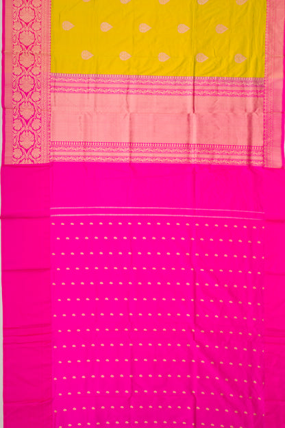 Banarasi Katan Silk Butta Green Saree