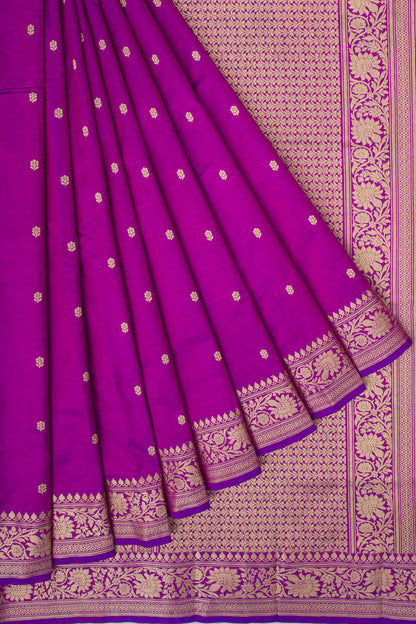 Banarasi Katan Silk Butta Purple Saree