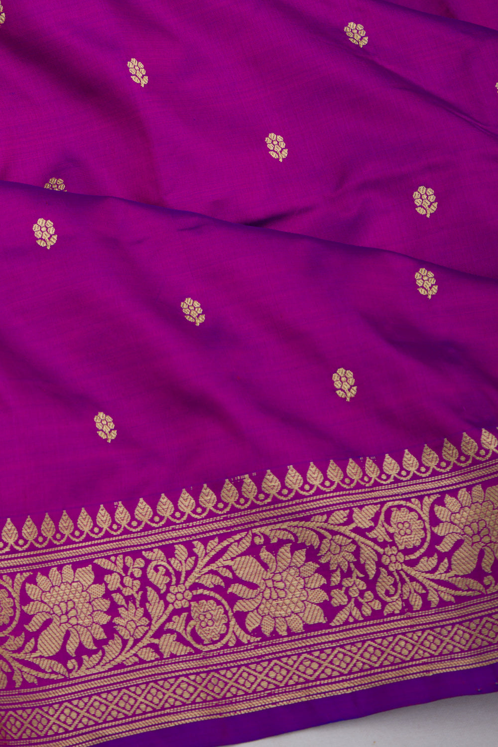 Banarasi Katan Silk Butta Purple Saree