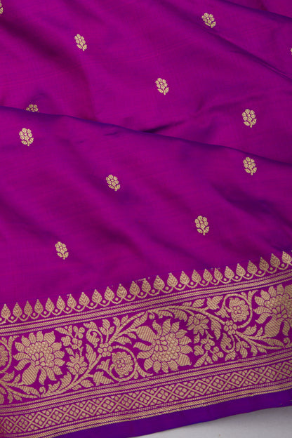 Banarasi Katan Silk Butta Purple Saree