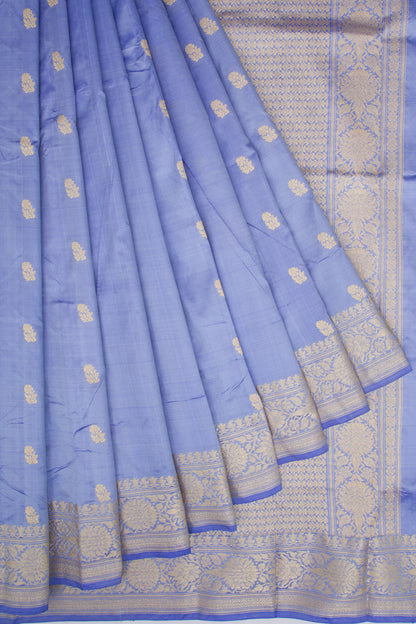 Banarasi Katan Silk Butta Pastel Blue Saree