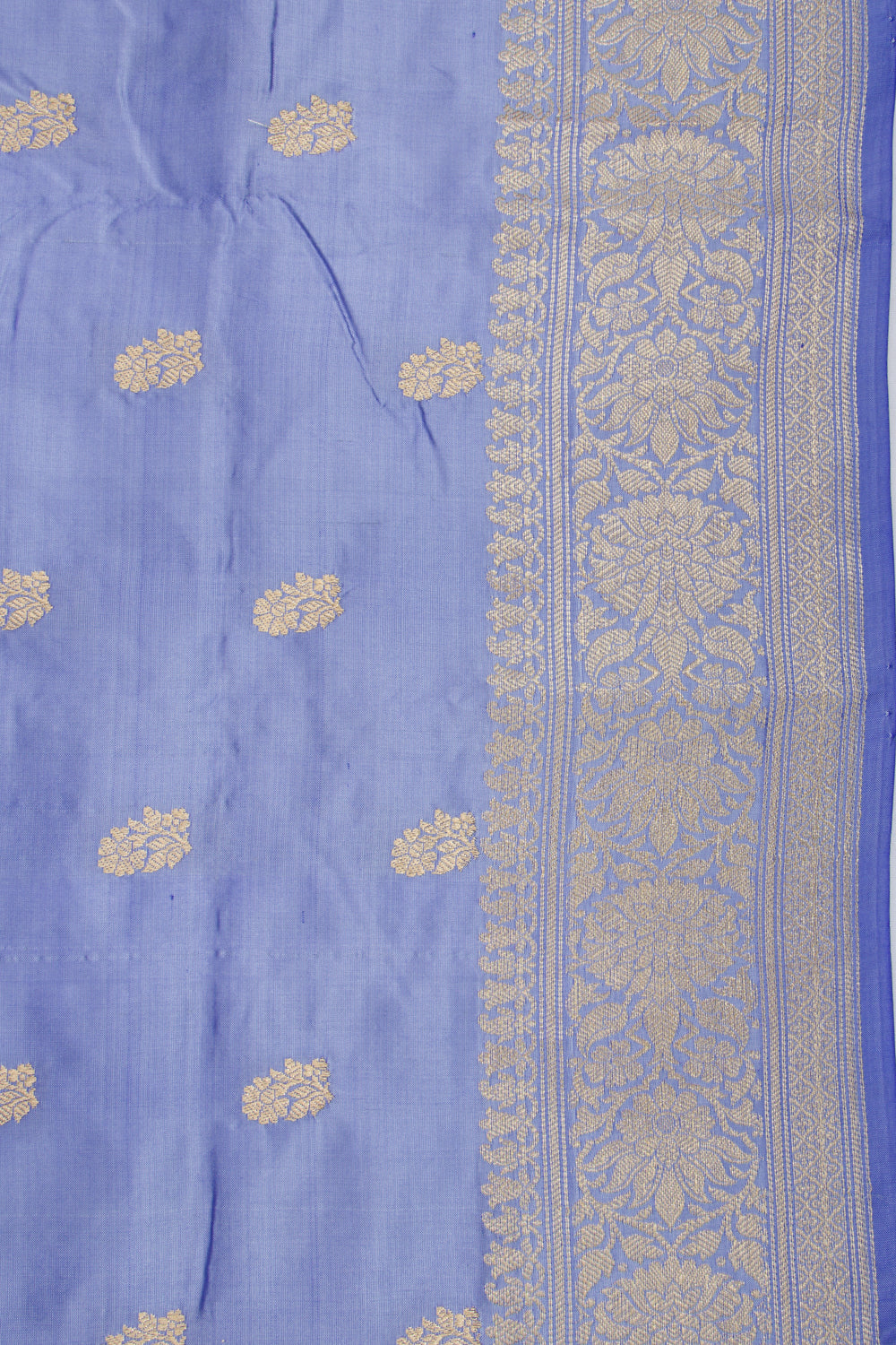 Banarasi Katan Silk Butta Pastel Blue Saree