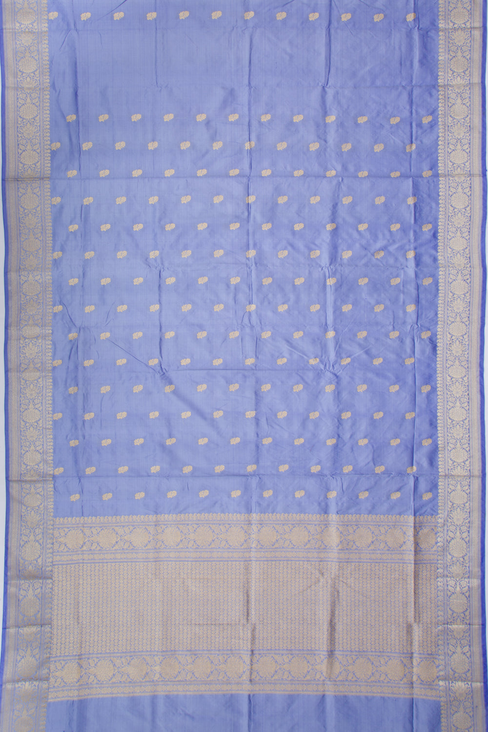Banarasi Katan Silk Butta Pastel Blue Saree