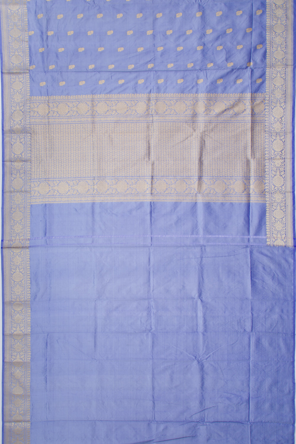 Banarasi Katan Silk Butta Pastel Blue Saree