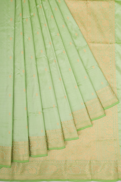 Banarasi Katan Silk Butta Pastel Green Saree