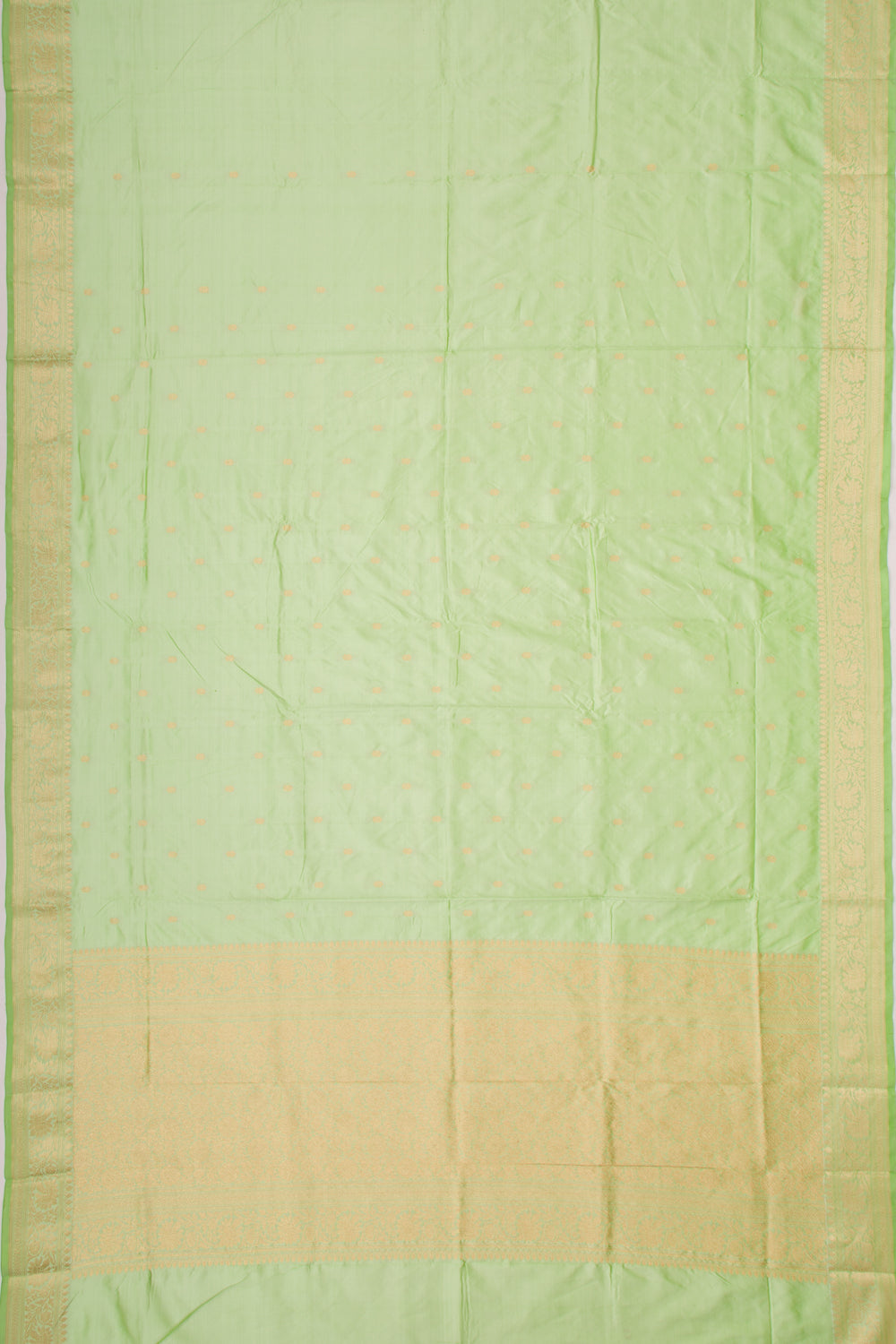 Banarasi Katan Silk Butta Pastel Green Saree