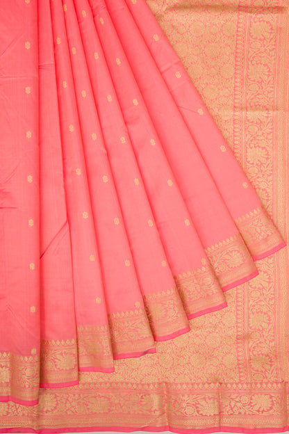 Banarasi Katan Silk Butta Pink Saree