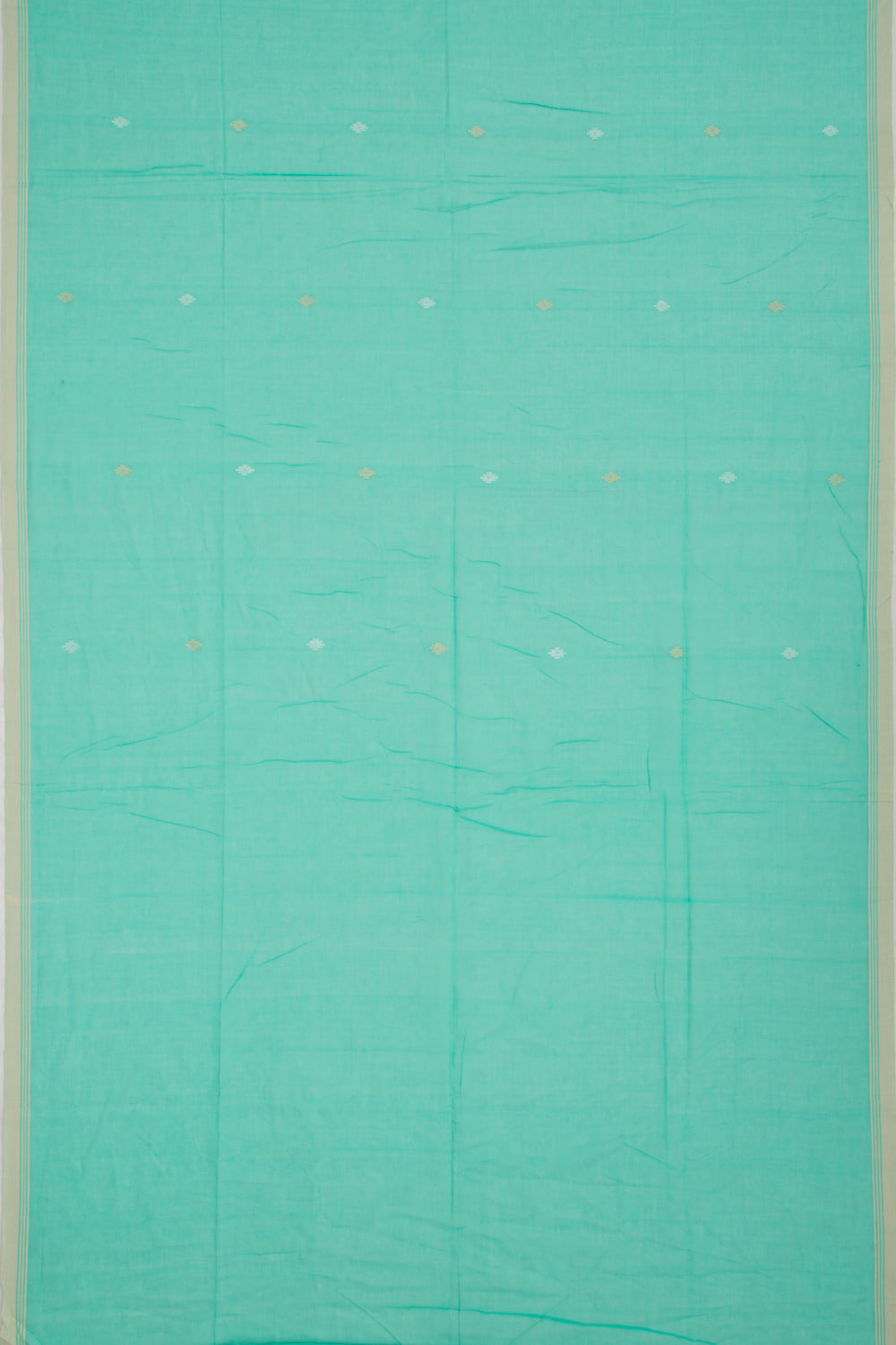 Phulia Cotton Butta Sea Green Saree