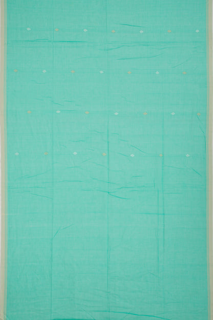 Phulia Cotton Butta Sea Green Saree
