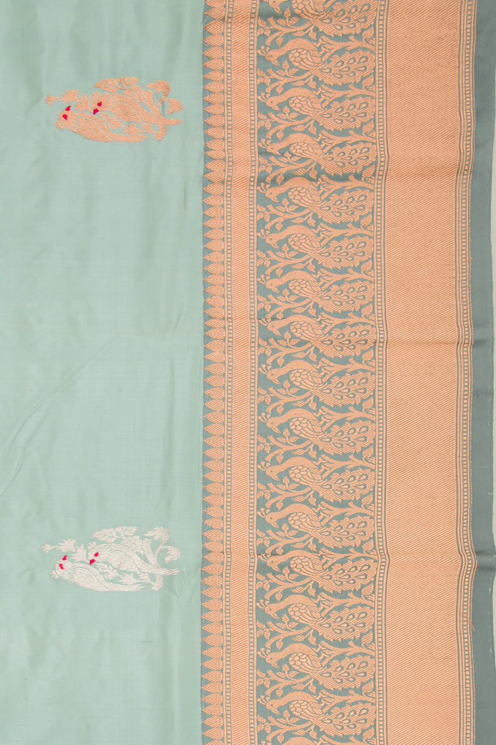 Banarasi Katan Silk Butta Pastel Blue Saree