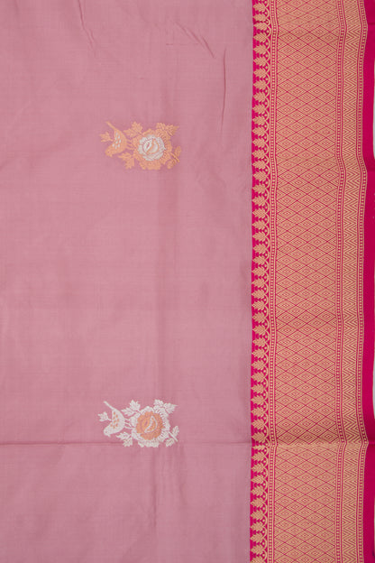 Banarasi Katan Silk Butta Lilac Saree