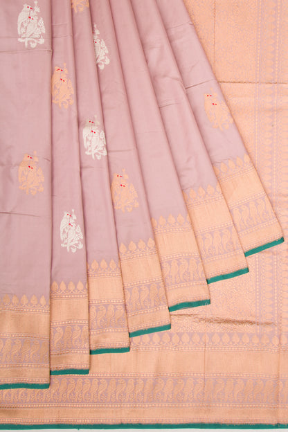 Banarasi Katan Silk Butta Lilac Saree