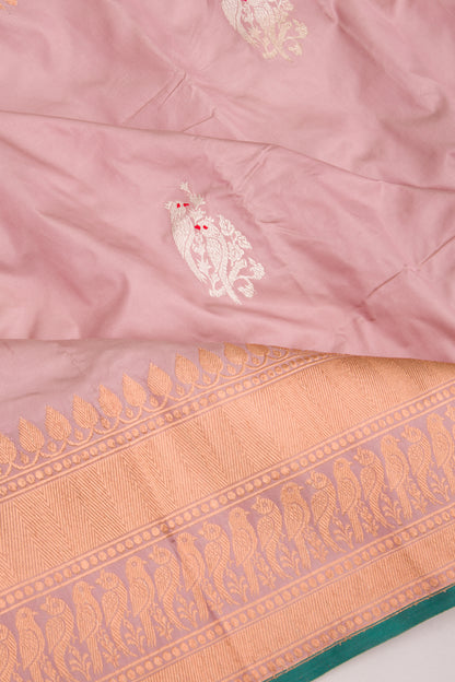 Banarasi Katan Silk Butta Lilac Saree
