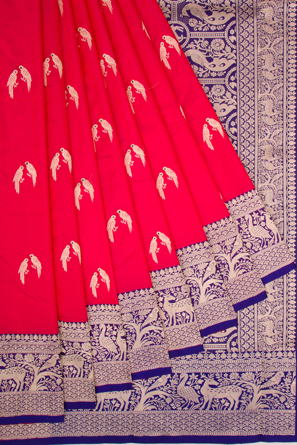 Banarasi Katan Silk Butta Red Saree