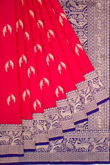 Banarasi Katan Silk Butta Red Saree