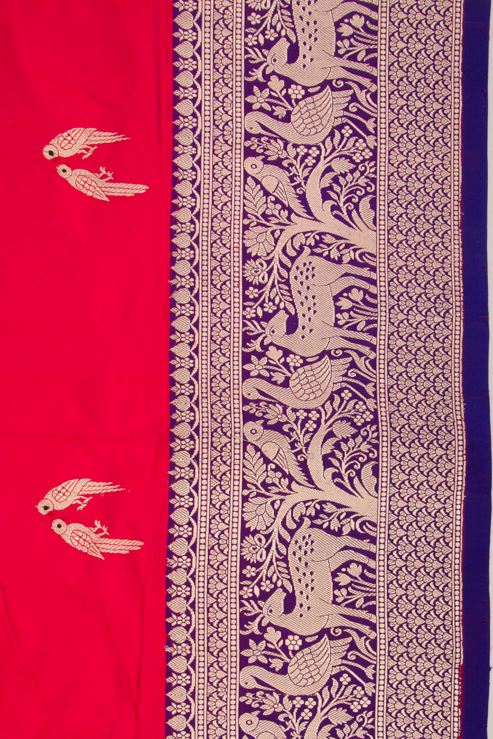 Banarasi Katan Silk Butta Red Saree