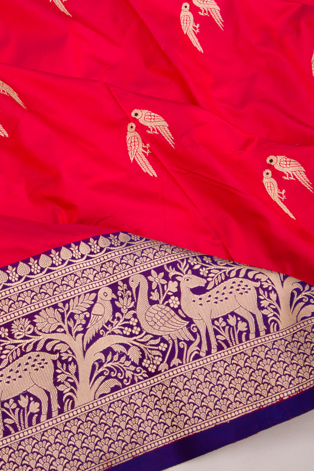 Banarasi Katan Silk Butta Red Saree