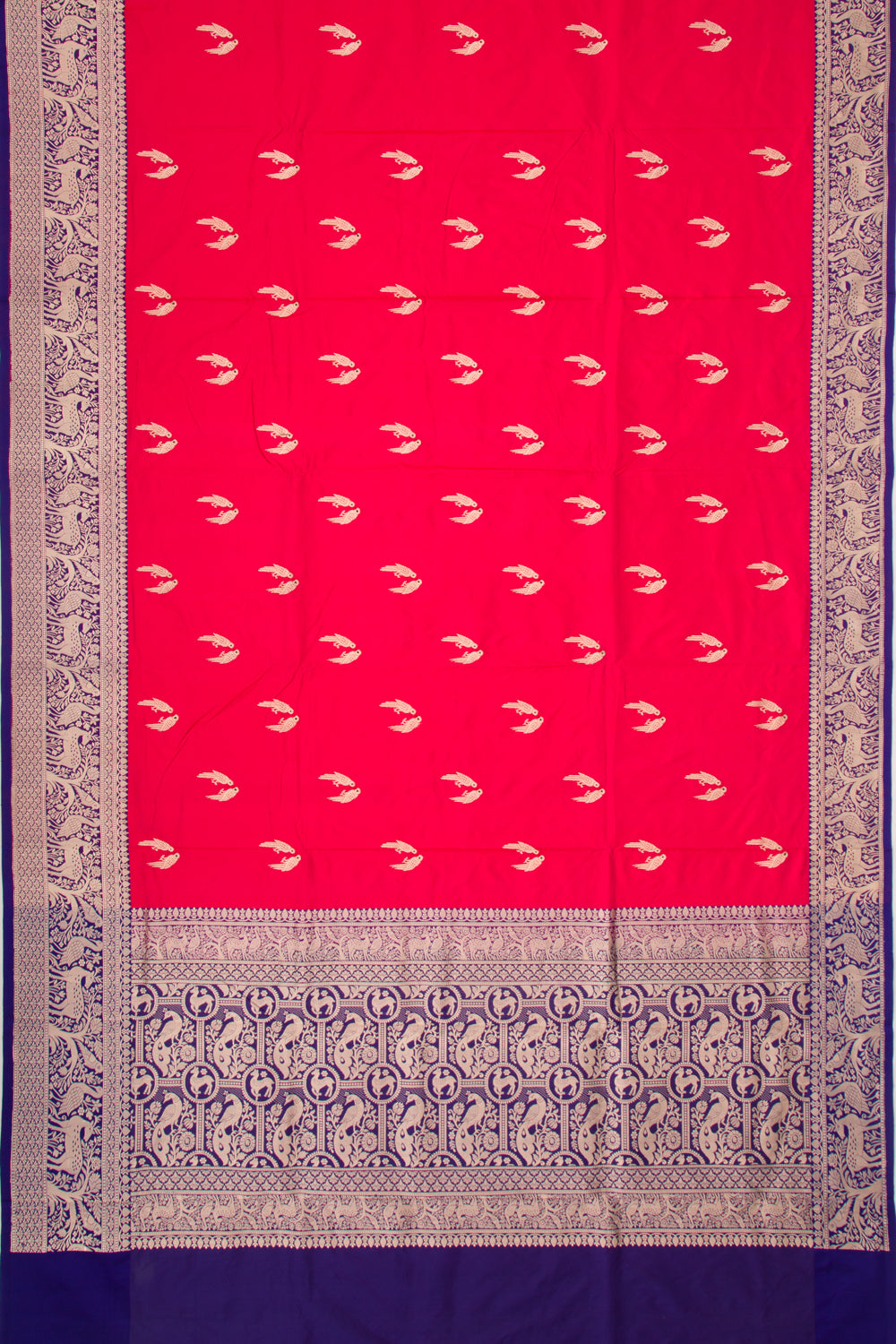 Banarasi Katan Silk Butta Red Saree