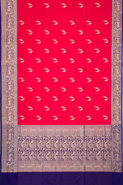 Banarasi Katan Silk Butta Red Saree